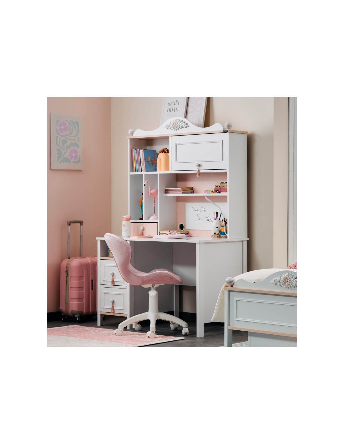 paidiko grafeio alya me vivliothiki Γραφείο Alya με ράφια - Image 3