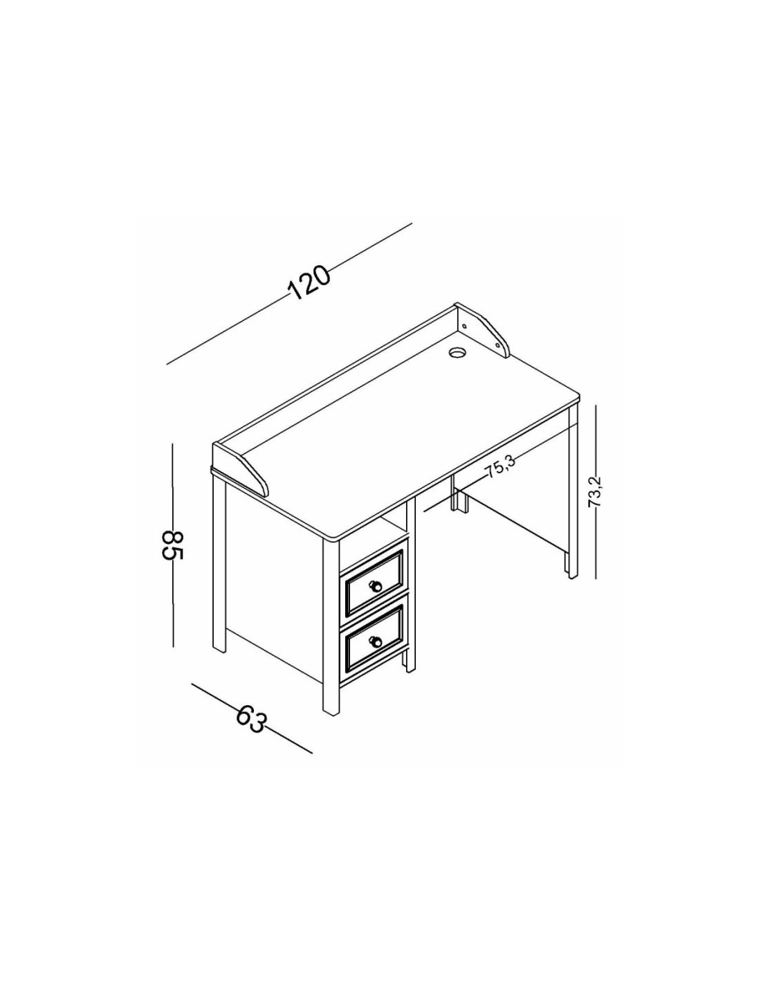 paidiko grafieo alya 3 Γραφείο απλό Alya - Image 4