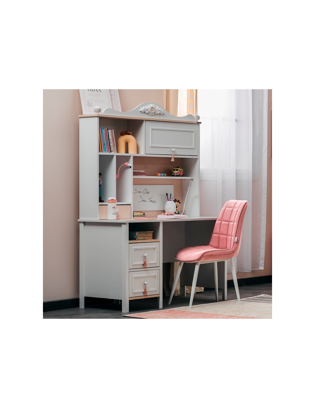 paidko grafeio alya me rafia Γραφείο Alya με ράφια - Image 2