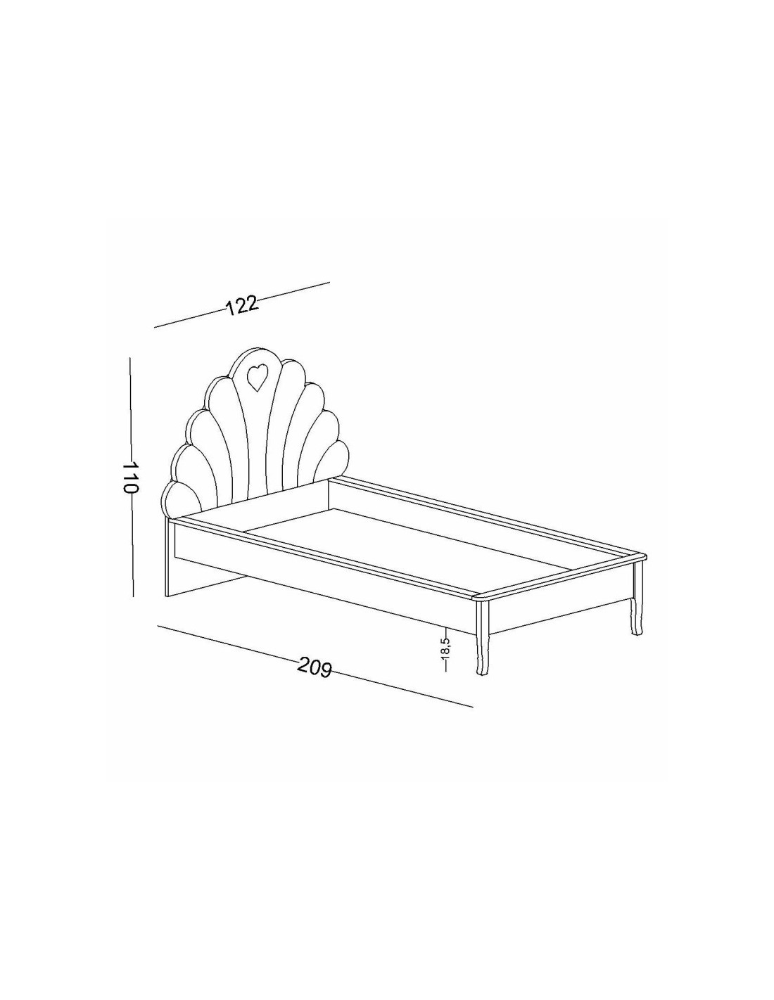 εφηβικό-κρεβάτι-μονό-juliet-ροζ-για-στρώμα-100-χ-200- (6) Κρεβάτι Juliet - Image 8