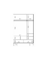 Τρίφυλλη ντουλάπα Marine Blue - Image 2