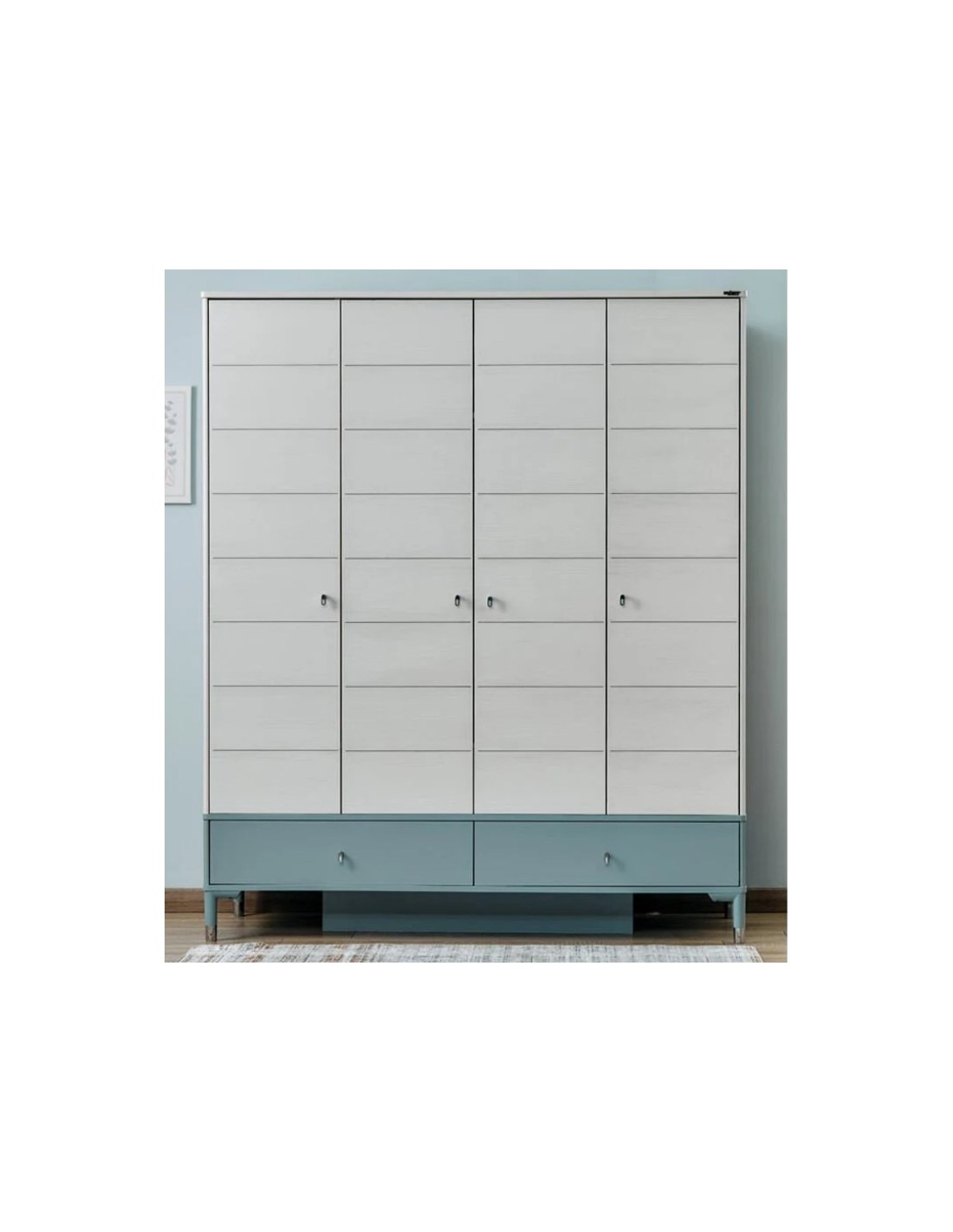 παιδική-ντουλάπα-με-4-φύλλα-marin (2) Τετράφυλλη ντουλάπα Marine Blue - Image 6