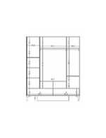 Τετράφυλλη ντουλάπα Marine Blue - Image 2