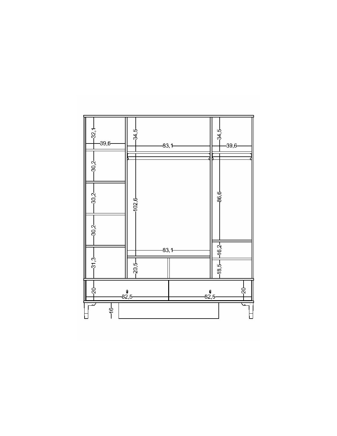 παιδική-ντουλάπα-με-4-φύλλα-marin (6) Τετράφυλλη ντουλάπα Marine Blue - Image 2