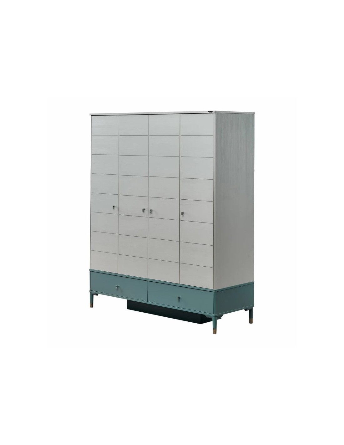 παιδική-ντουλάπα-με-4-φύλλα-marin Τετράφυλλη ντουλάπα Marine Blue - Image 1