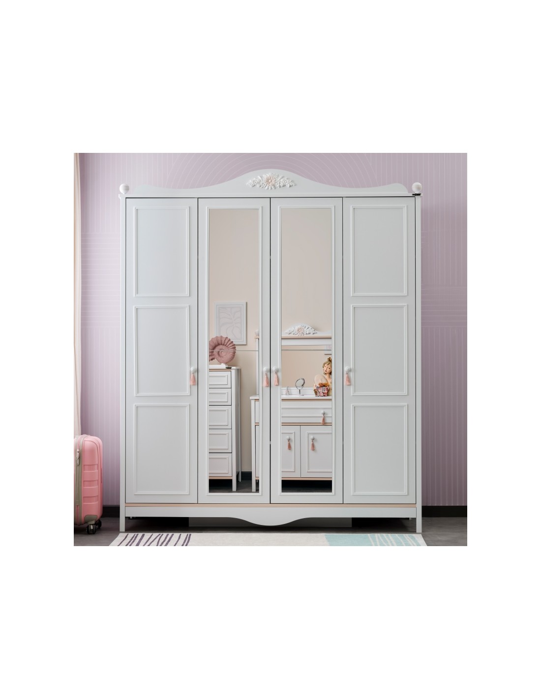 παιδική-ντουλάπα-με-4-φύλλα-με-καθρέπτη-αlya (4) Τετράφυλλη ντουλάπα Alya - Image 5