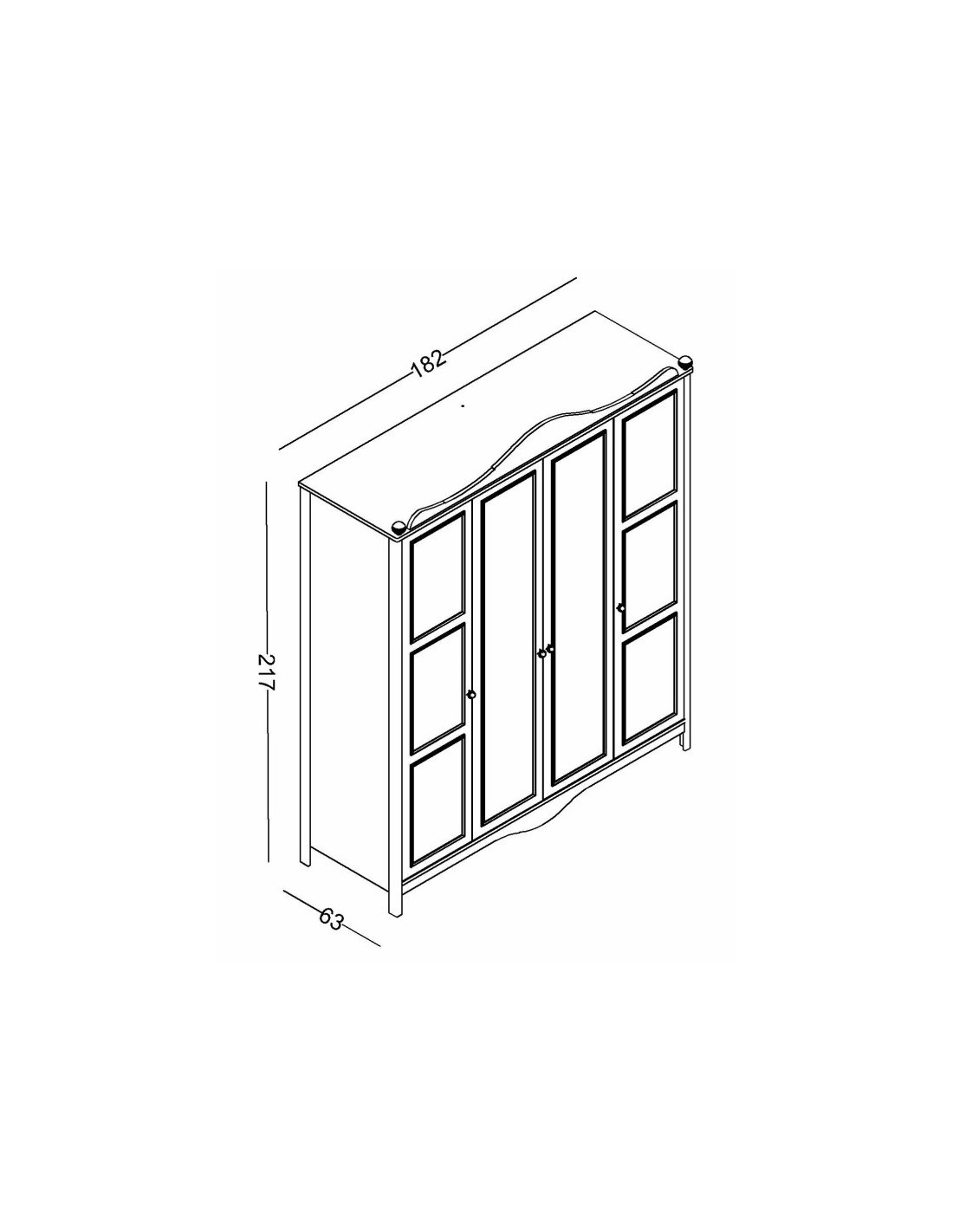 παιδική-ντουλάπα-με-4-φύλλα-με-καθρέπτη-αlya (5) Τετράφυλλη ντουλάπα Alya - Image 6