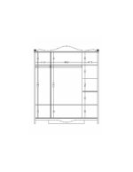 Τετράφυλλη ντουλάπα Alya - Image 7