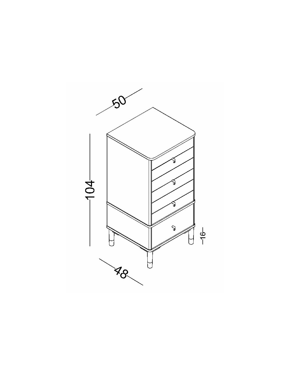 παιδική-συρταριέρα-στήλη-marin (4) Συρταριέρα ψηλή Marine Blue - Image 5