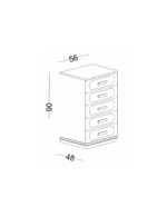 Συρταριέρα ψηλή Mosso - Image 2