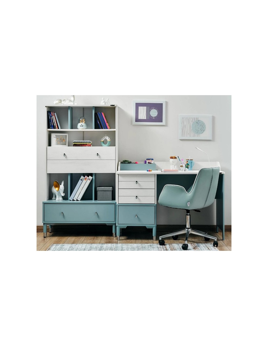 παιδικό-γραφειο-marin (2) Γραφείο Marine Blue με ράφια - Image 2