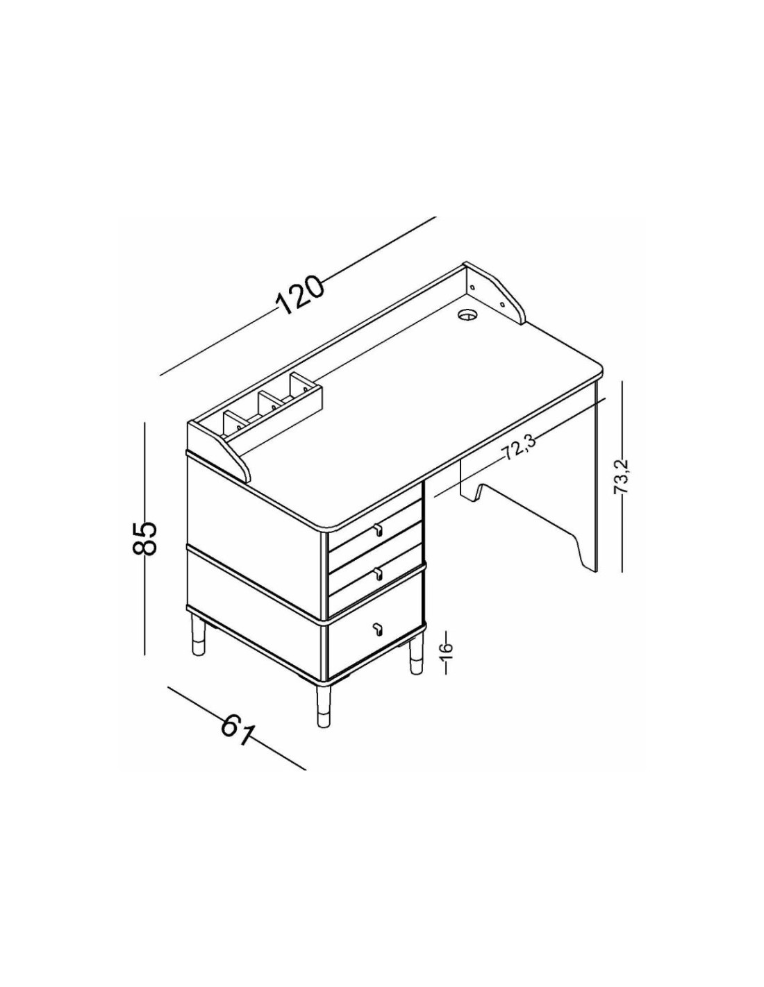 παιδικό-γραφειο-marin (5) Γραφείο Marine Blue με ράφια - Image 6