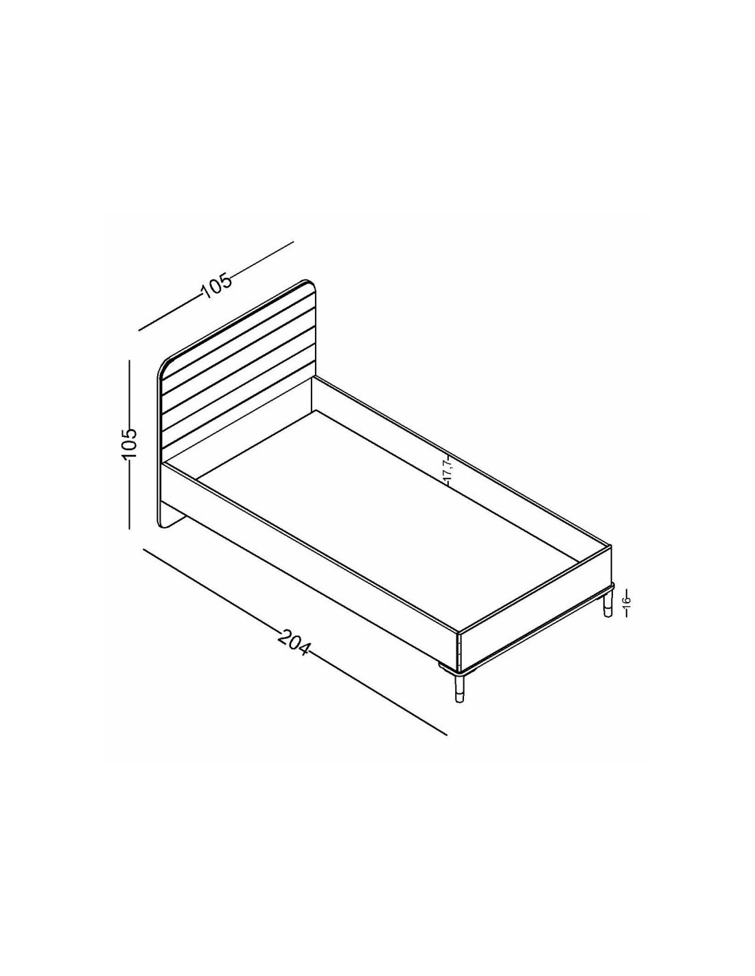 παιδικό-κρεβάτι-μόνο-marin-lite-με-ύφασμα-για-στρώμα-100x200 (2) Κρεβάτι Marin Blue Lite - Image 2