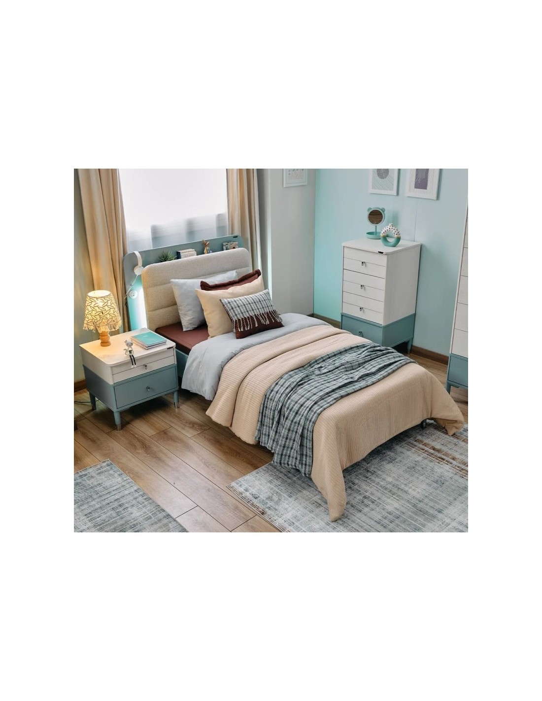 παιδικό-κρεβάτι-μόνο-marin-lux-με-φωτισμό-ledγια-στρώμα-100-x-200 (2) Κρεβάτι Marin Blue Lux με Led φωτισμό - Image 3