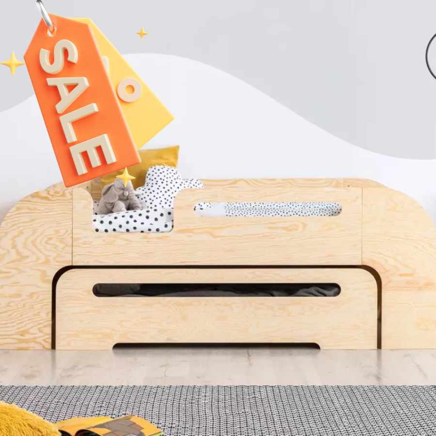 AIKO bazaar Παιδικό κρεβάτι AIKO Φυσικό Ξύλο - Bazaar - Image 1