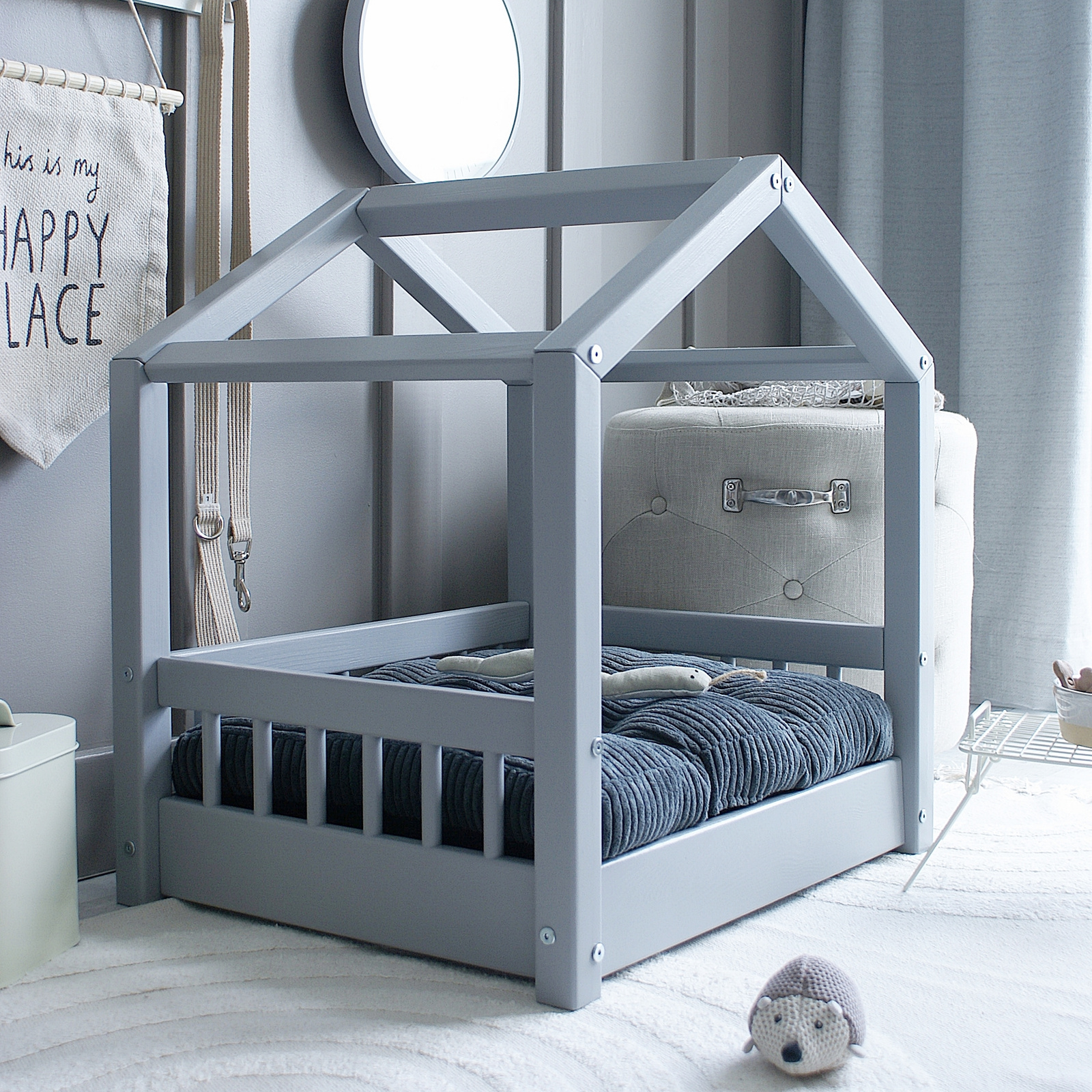 SONY DSC Cozy House Bed Grey Μεγέθη S-Μ-L - Image 4