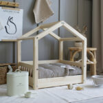 Cozy House Bed Φυσικό Ξύλο Μεγέθη S-Μ-L