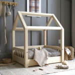 Furry House Bed Φυσικό Ξύλο Μεγέθη S-Μ-L