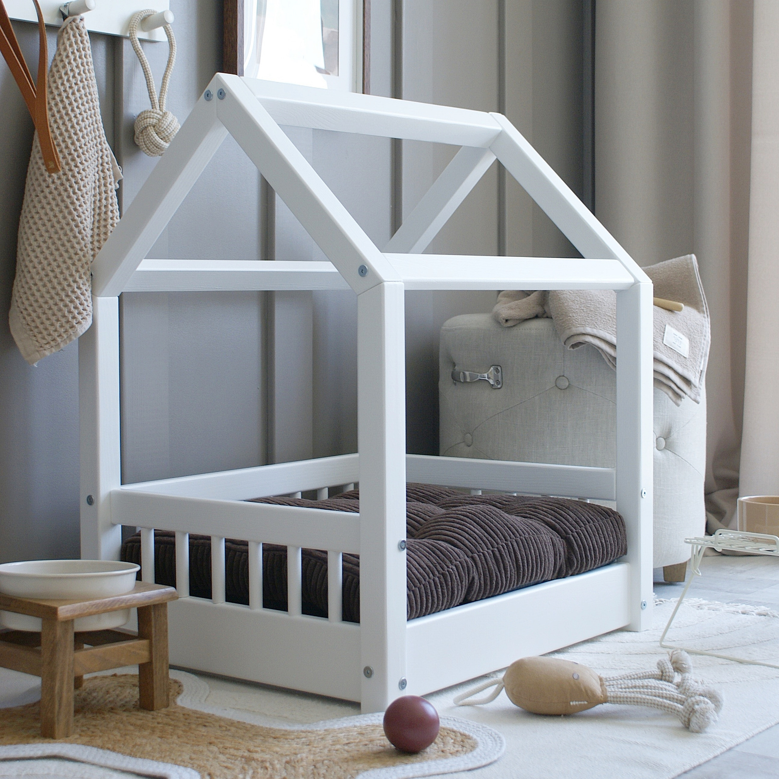 SONY DSC Furry House Bed Λευκό Μεγέθη S-Μ-L - Image 11