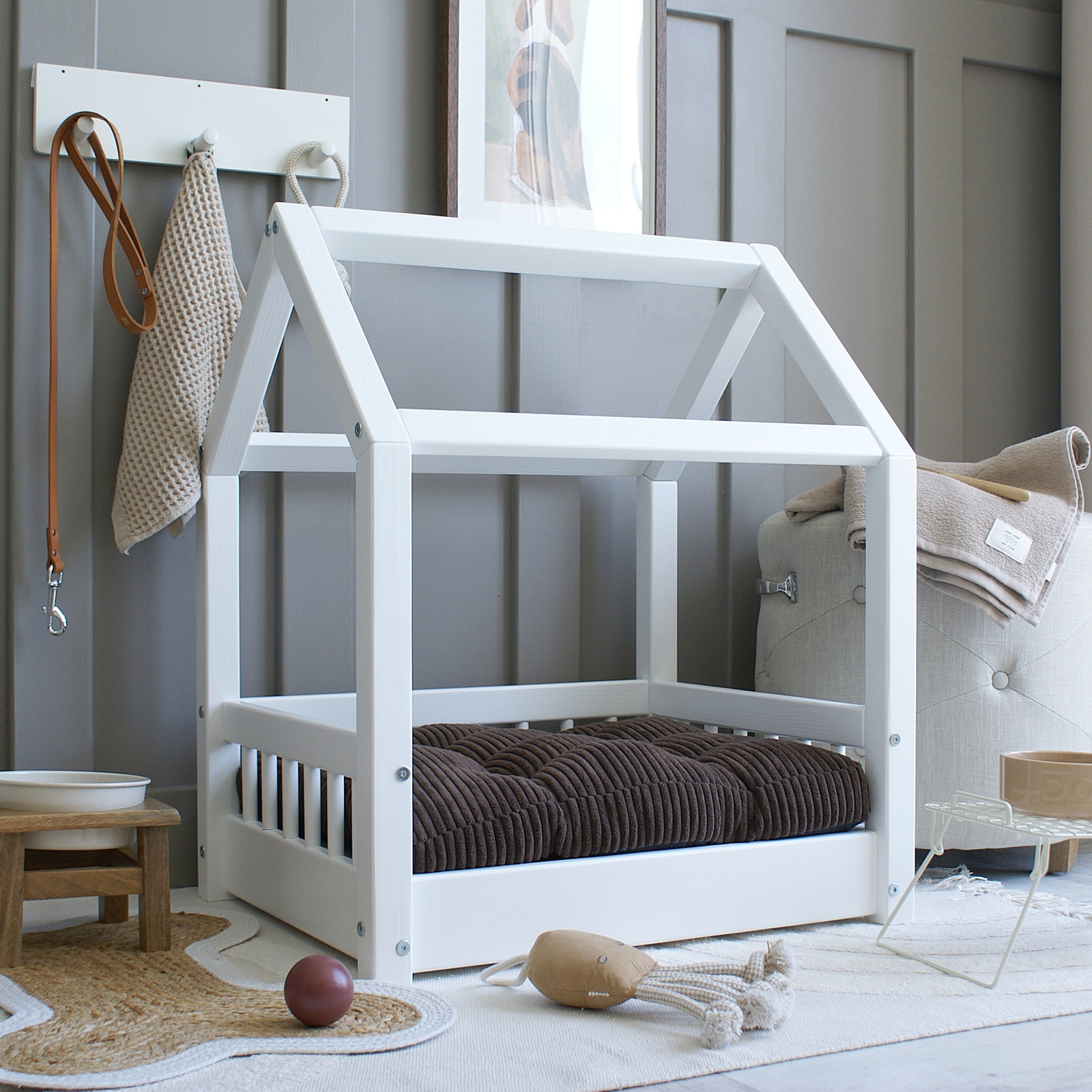 SONY DSC Furry House Bed Λευκό Μεγέθη S-Μ-L - Image 2