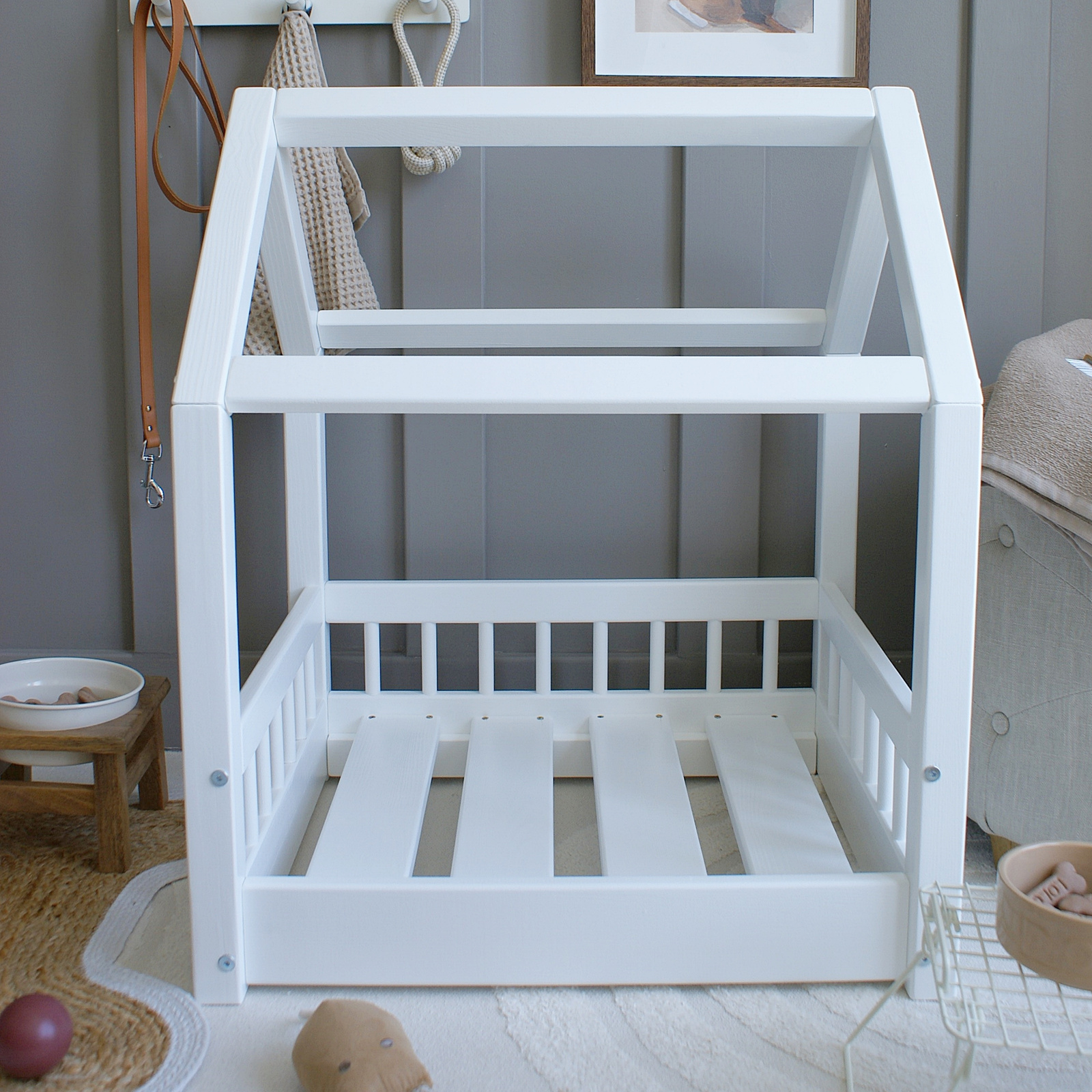 SONY DSC Furry House Bed Λευκό Μεγέθη S-Μ-L - Image 4