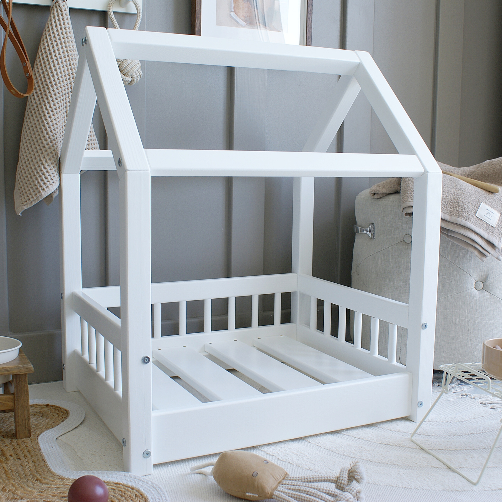 SONY DSC Furry House Bed Λευκό Μεγέθη S-Μ-L - Image 5