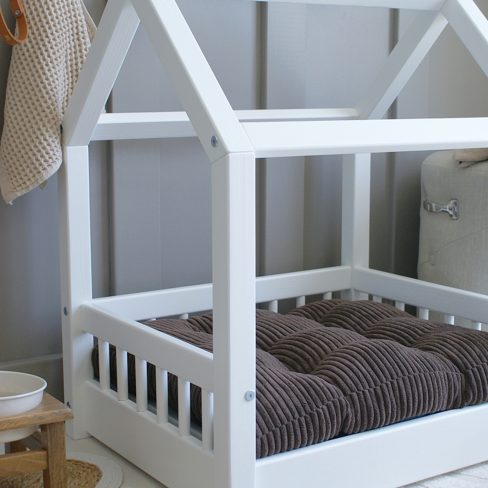 SONY DSC Furry House Bed Λευκό Μεγέθη S-Μ-L - Image 7