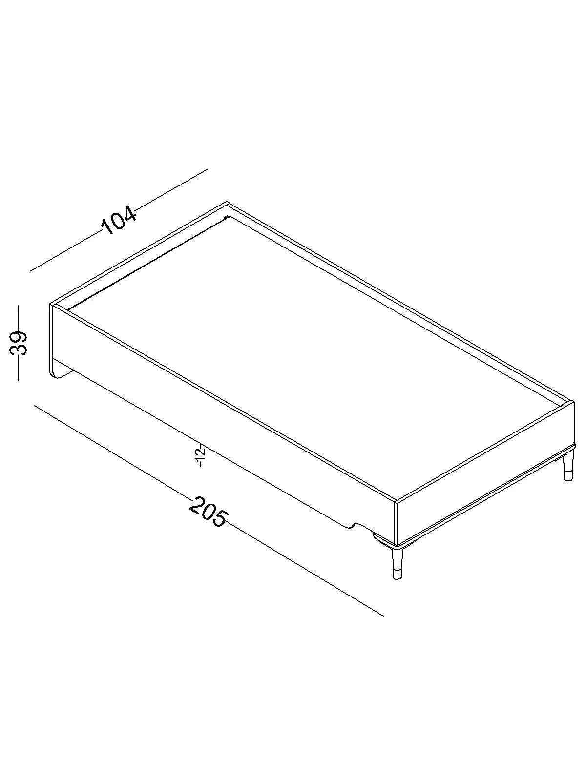 lion-100x200-baza Κρεβάτι Lion με Αποθηκευτικό χώρο - Image 6