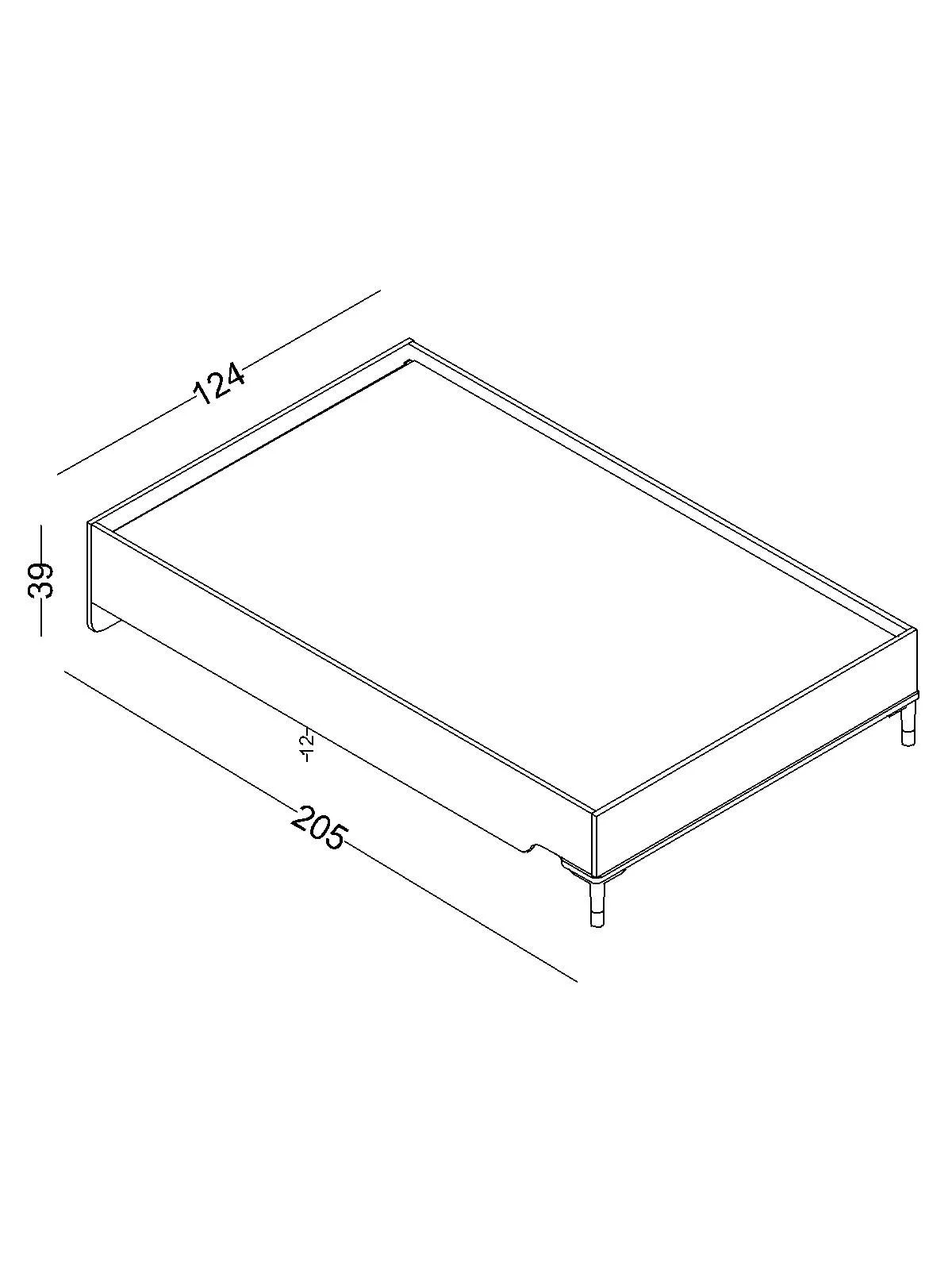 lion-120x200-baza Κρεβάτι Lion με Αποθηκευτικό χώρο - Image 5