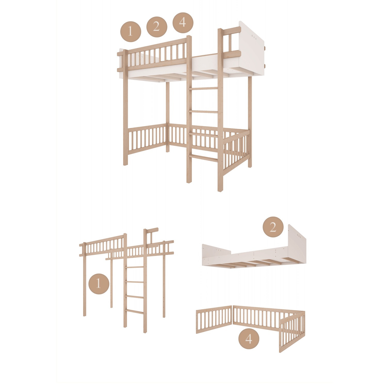 antresola_płotek_białe__kopia Basic μασίφ κάγκελα για την ψηλή κουκέτα - Image 8