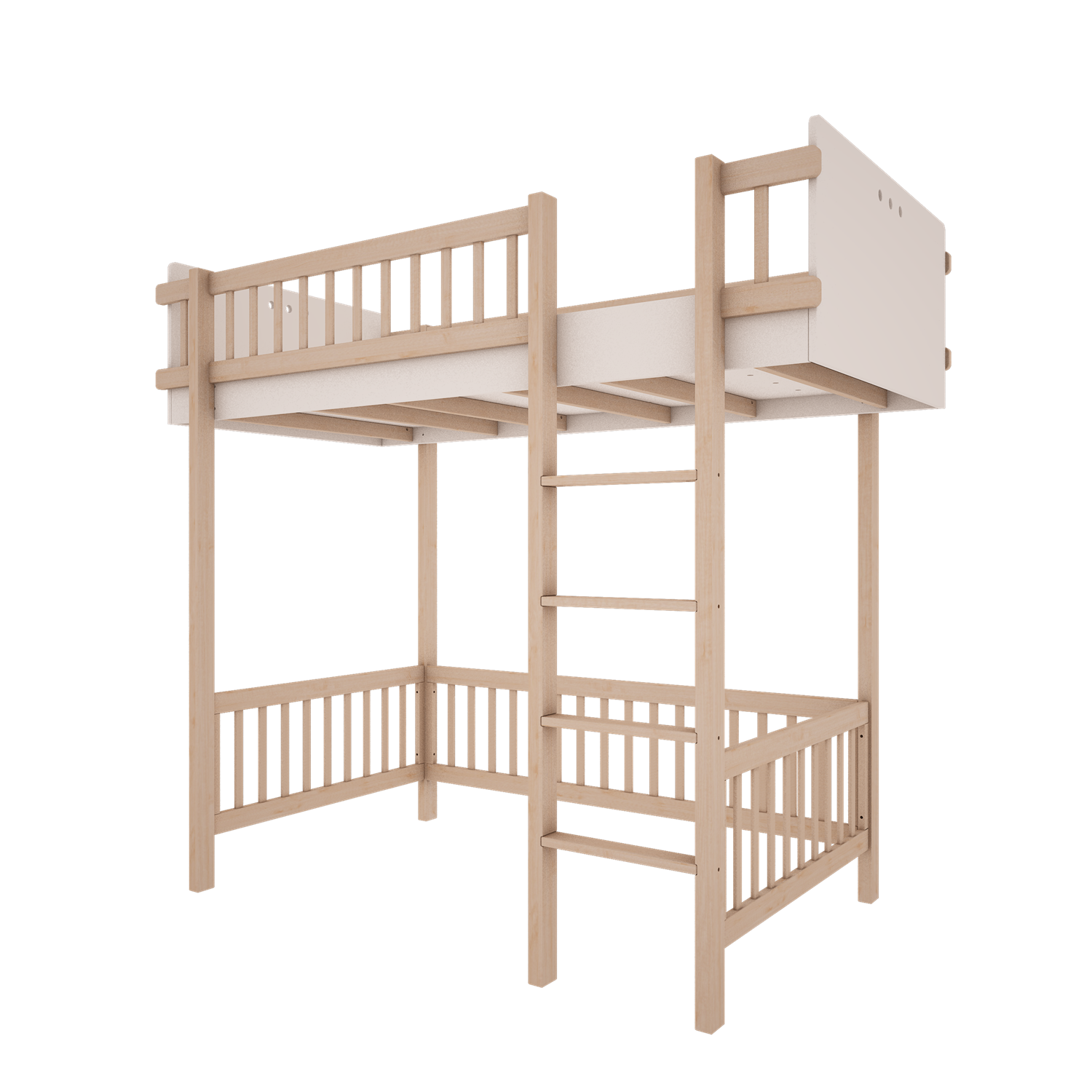 basic_tall_loft_bed_white.png_1_ikxZVmr Basic μασίφ κάγκελα για την ψηλή κουκέτα - Image 6