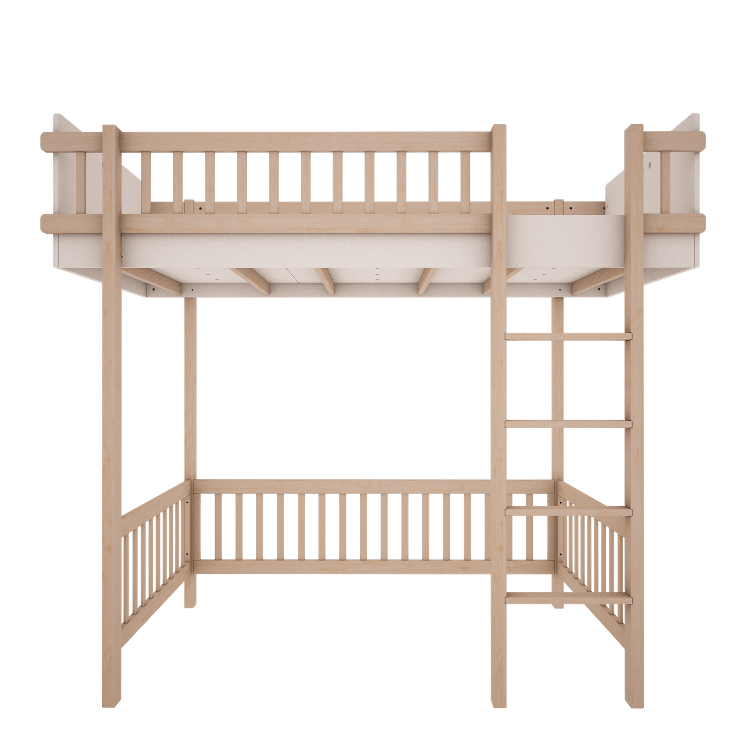 basic_tall_loft_bed_white.png_2_ioj5JEV Basic μασίφ κάγκελα για την ψηλή κουκέτα - Image 5
