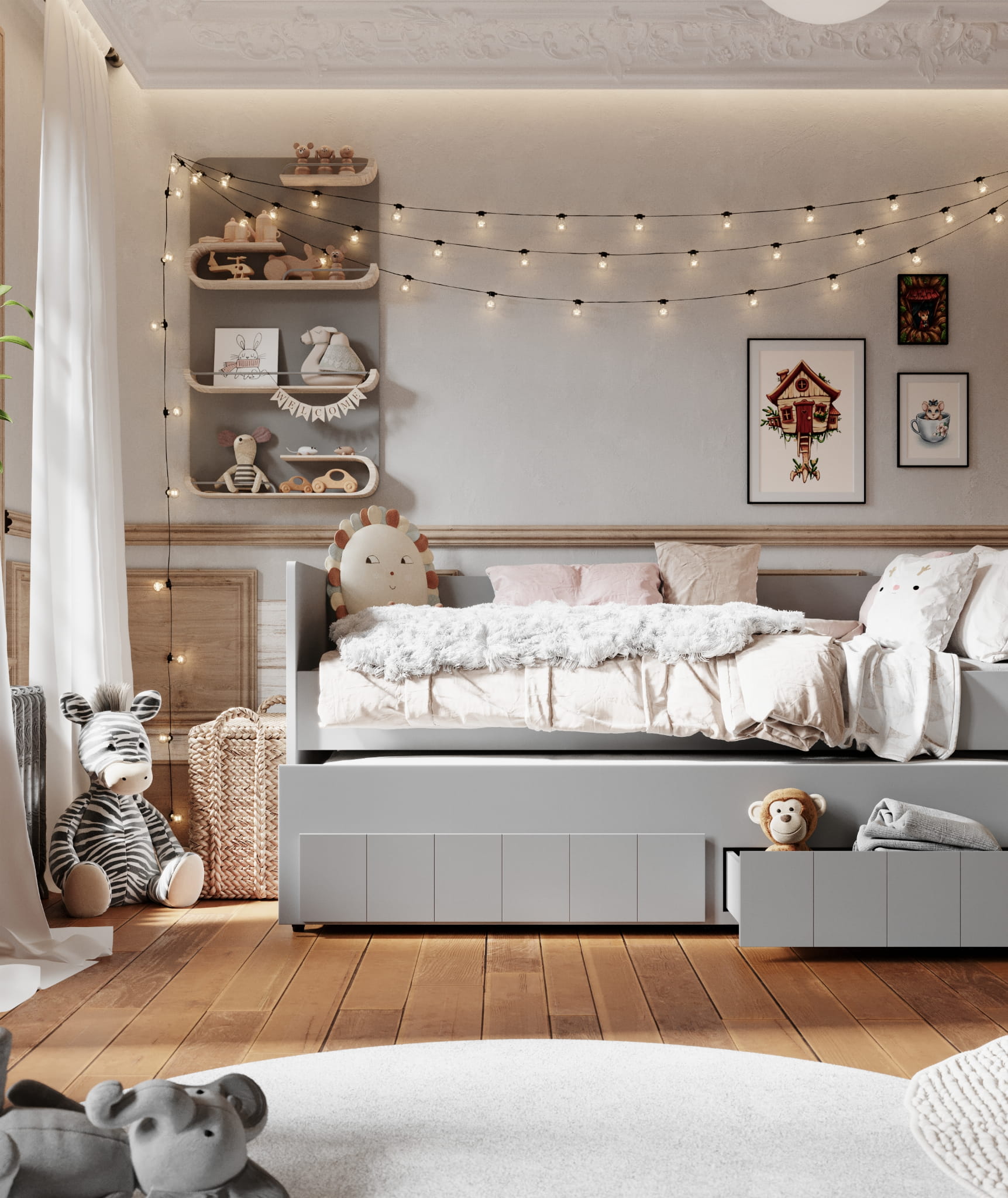 grey11 Calmo daybed κρεβάτι με συρόμενο και συρτάρια - Image 5