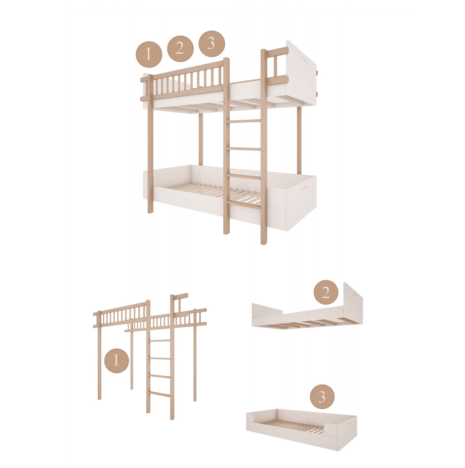 piętrowe_wysokie_białe__kopia Basic μασίφ κάγκελα για την ψηλή κουκέτα - Image 9