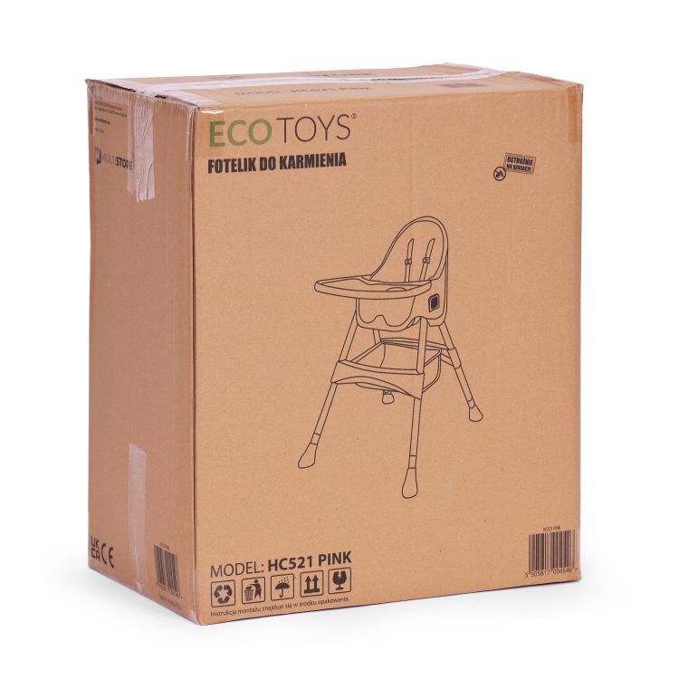 12_max (1) Καρεκλάκι φαγητού 2 σε 1 Ροζ - Image 10