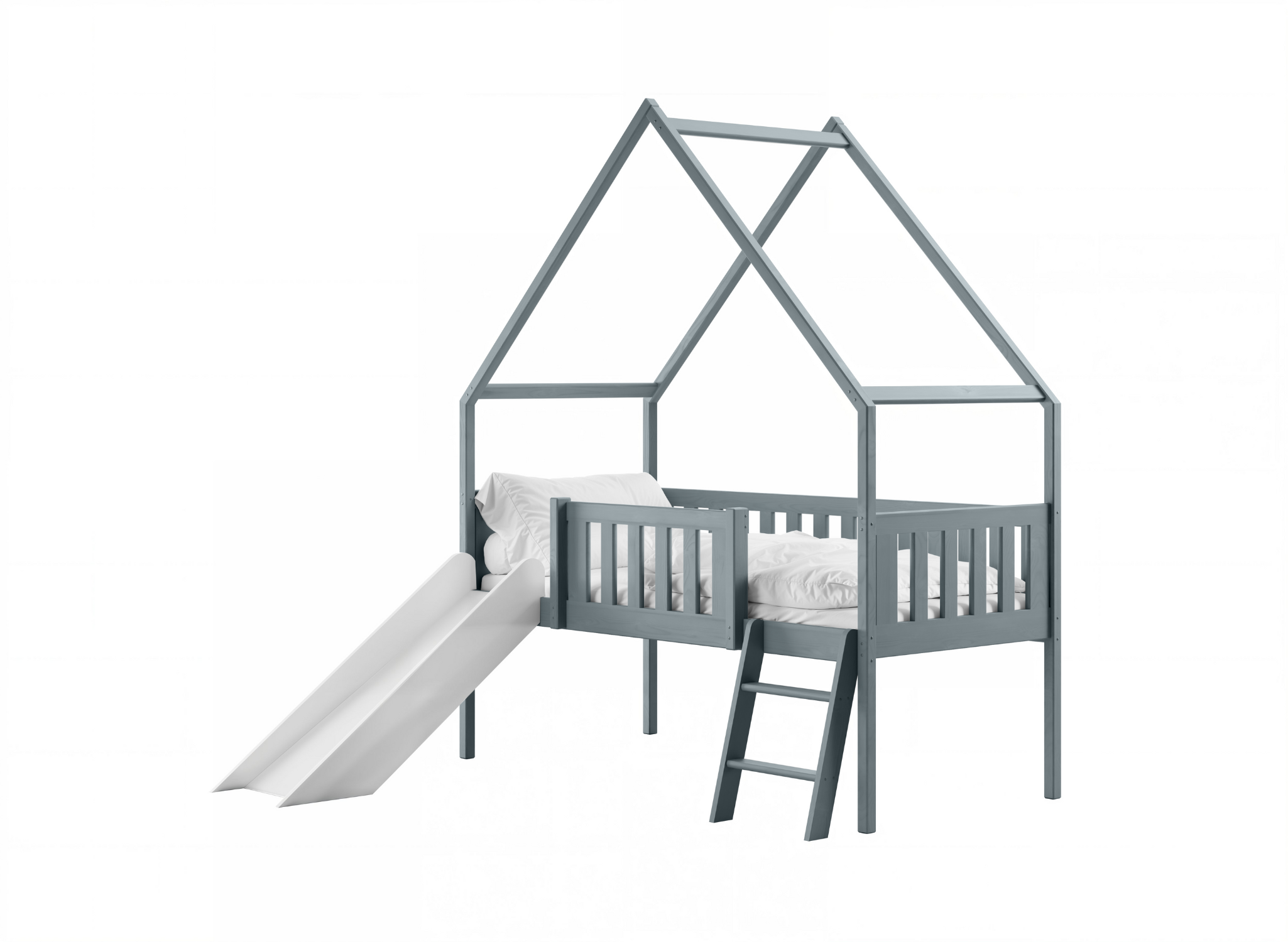 26785. ANGEL παιδικό κρεβάτι 180x80 εκ. με σκεπή και τσουλήθρα - Image 2