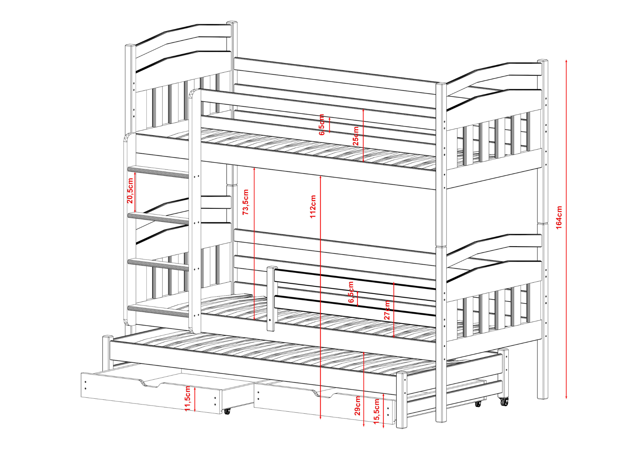 ALAN 4 ALAN Κουκέτα ΜΑΣΙΦ για 3 Άτομα - Image 6