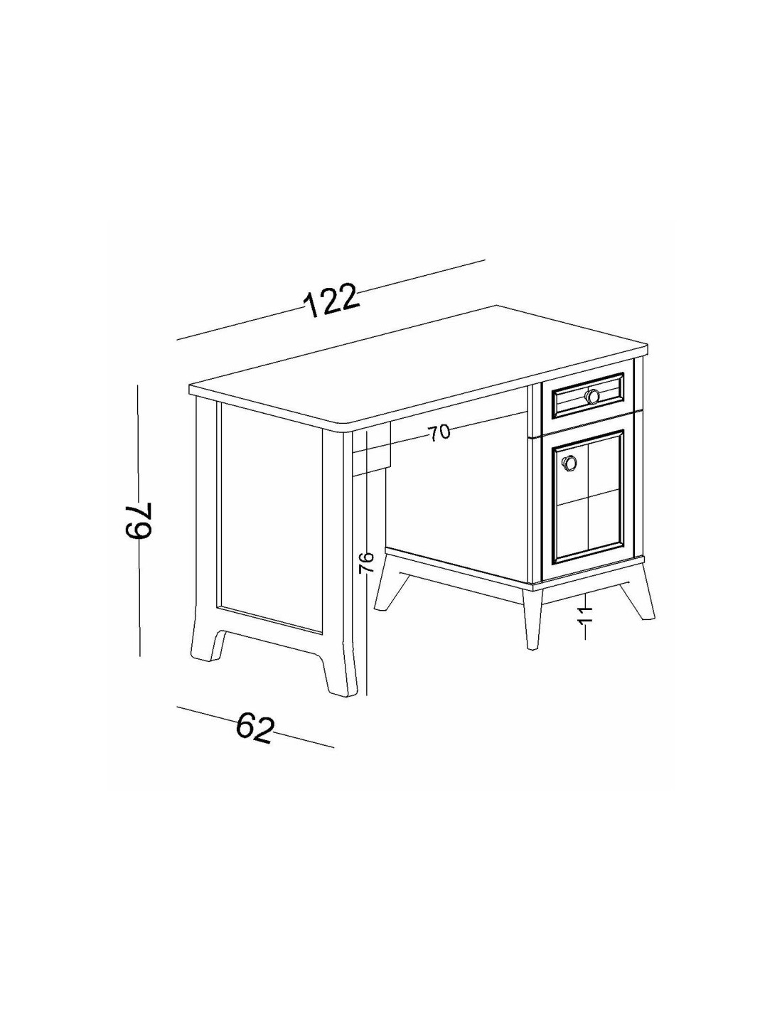 ALEGRA2 Γραφείο Alegra με ράφια - Image 3