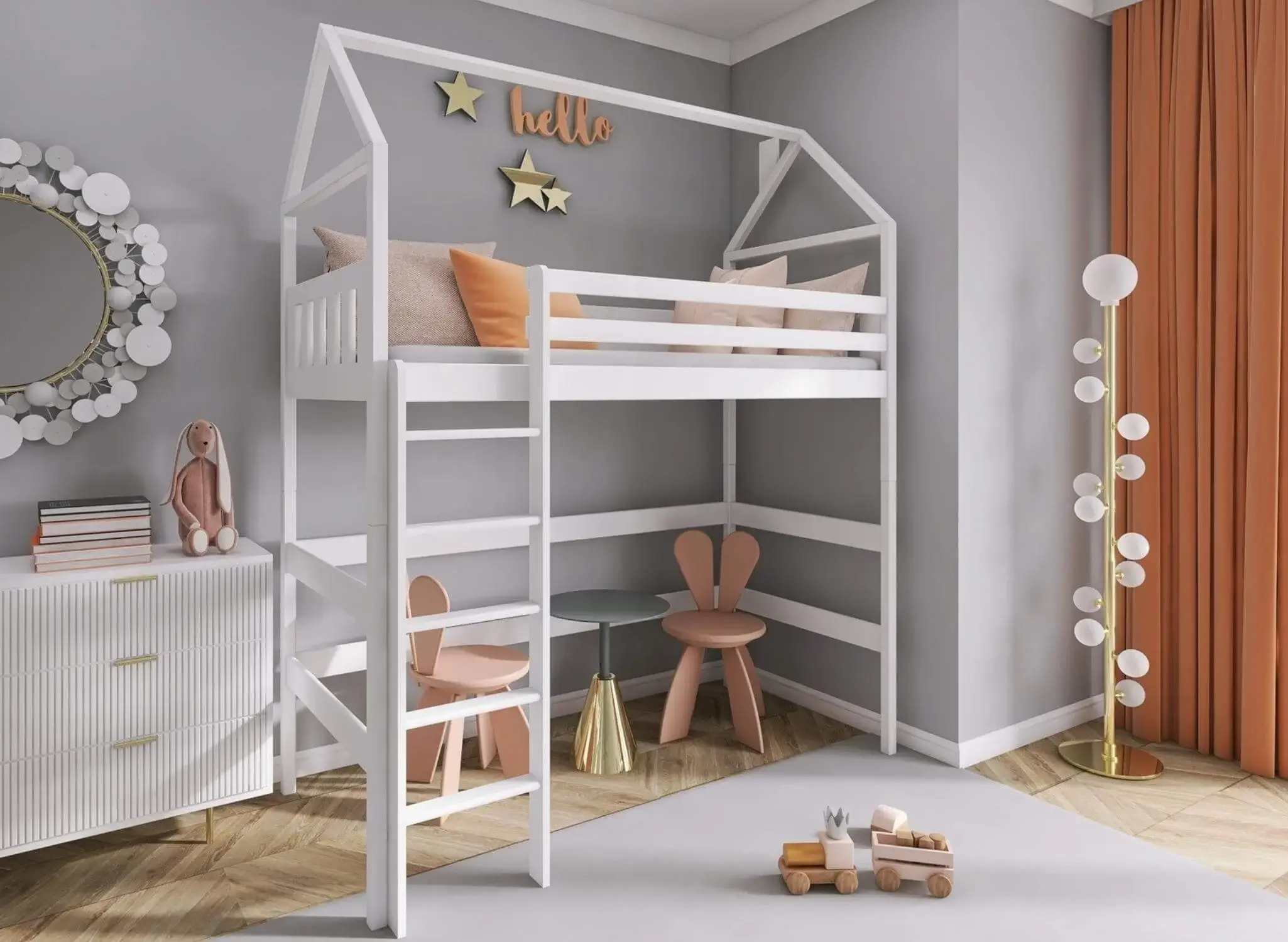 GLORIA 2 GLORIA Κουκέτα Loft Bed ΜΑΣΙΦ - Image 1