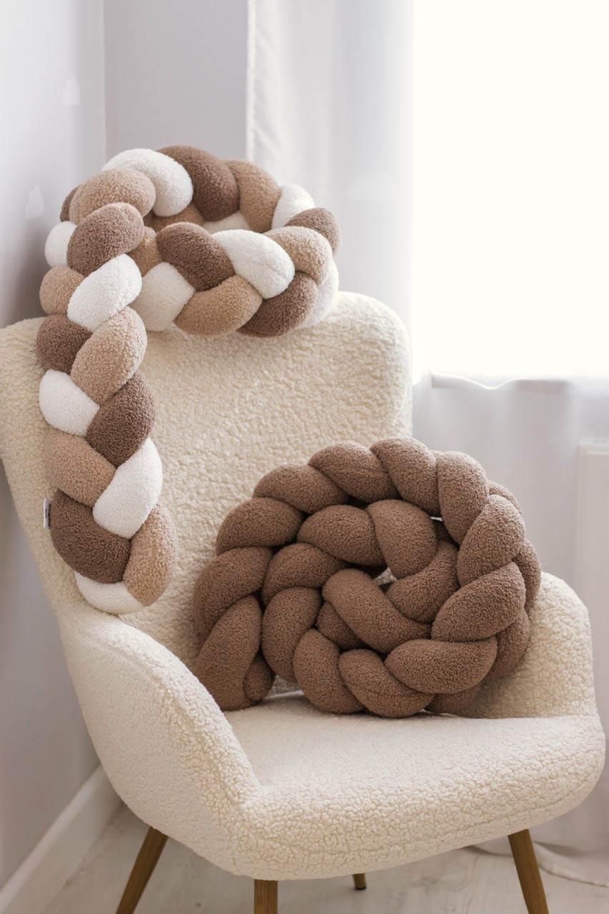 IMG_6670-Duzy (2) Πάντα πλεξούδα τριπλή χειροποίητη Boucle 200x18εκ. Beige Mix - Image 4