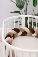 Πάντα πλεξούδα τριπλή χειροποίητη velvet 200x18εκ. Latte Mix - Image 6