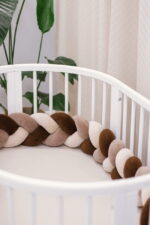 Πάντα πλεξούδα τριπλή χειροποίητη velvet 200x18εκ. Latte Mix - Image 2