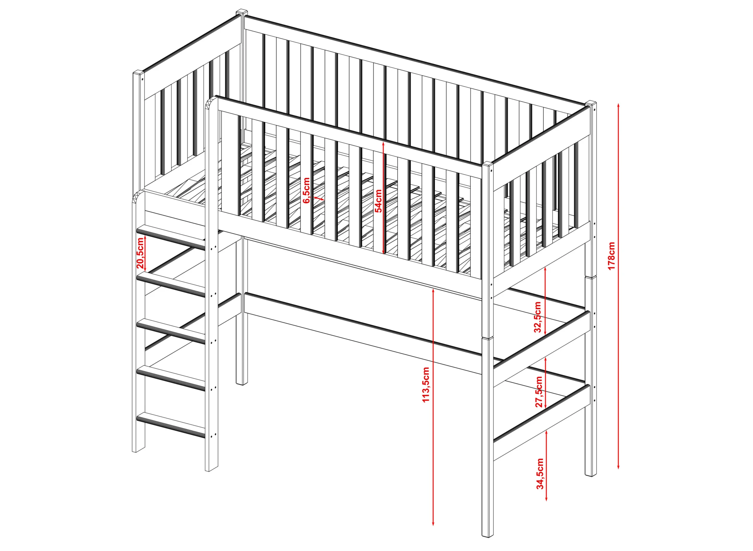 LAURA 4 LAURA Κουκέτα Loft Bed ΜΑΣΙΦ - Image 7