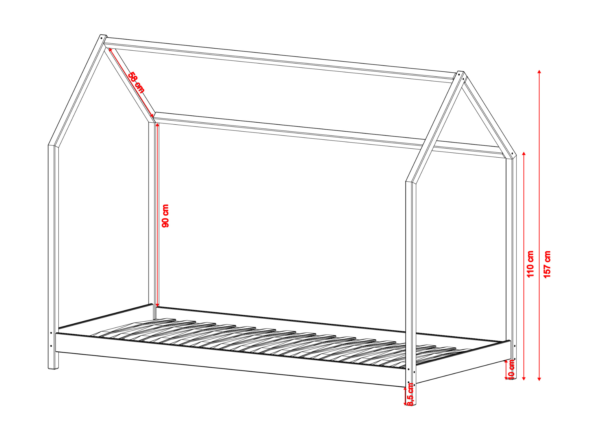 LUCKY 2 Lucky Μontessori παιδικό κρεβάτι μασίφ - Image 2