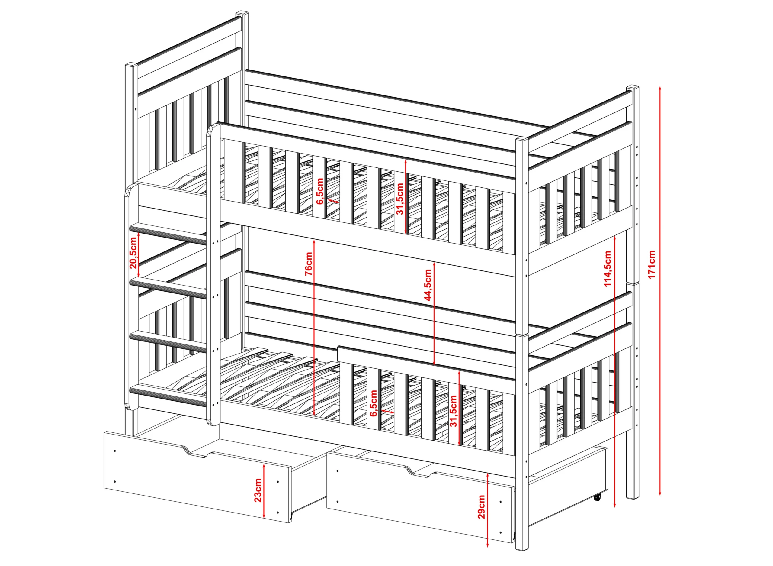 MONIKA 3 MONIKA Κουκέτα ΜΑΣΙΦ για 2 Άτομα - Image 5