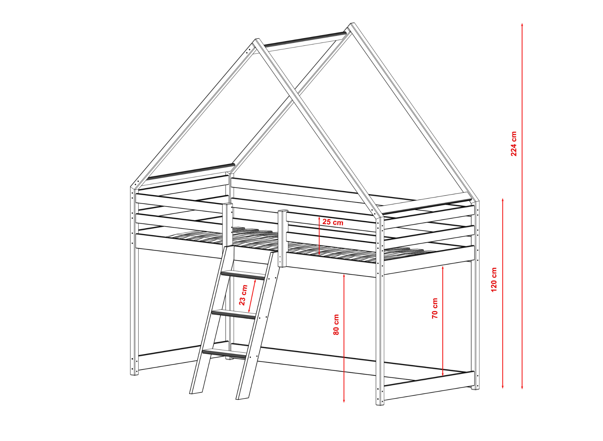 MOON 2 MOON Κουκέτα Loft Bed ΜΑΣΙΦ - Image 4