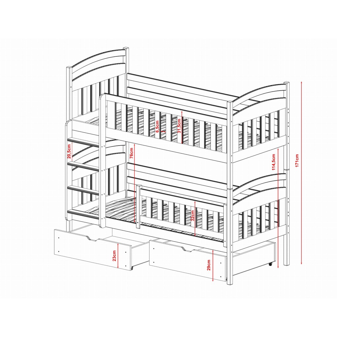 SEBUS 2 SEBUS Κουκέτα ΜΑΣΙΦ για 2 Άτομα - Image 3