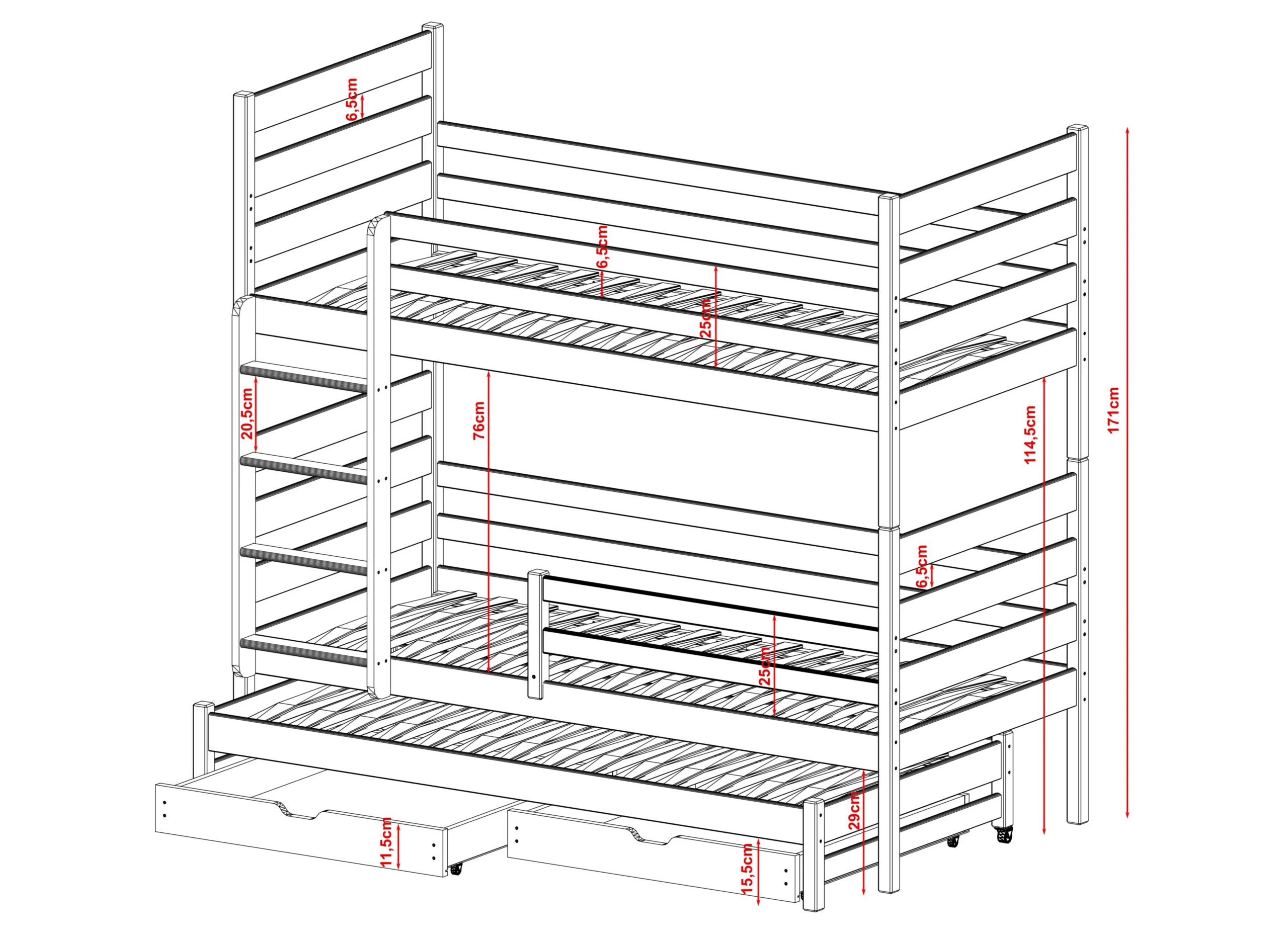TOMI 3 TOMI Κουκέτα ΜΑΣΙΦ για 3 Άτομα - Image 7