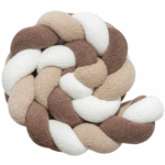 Πάντα πλεξούδα τριπλή χειροποίητη Boucle 200x18εκ. Beige Mix