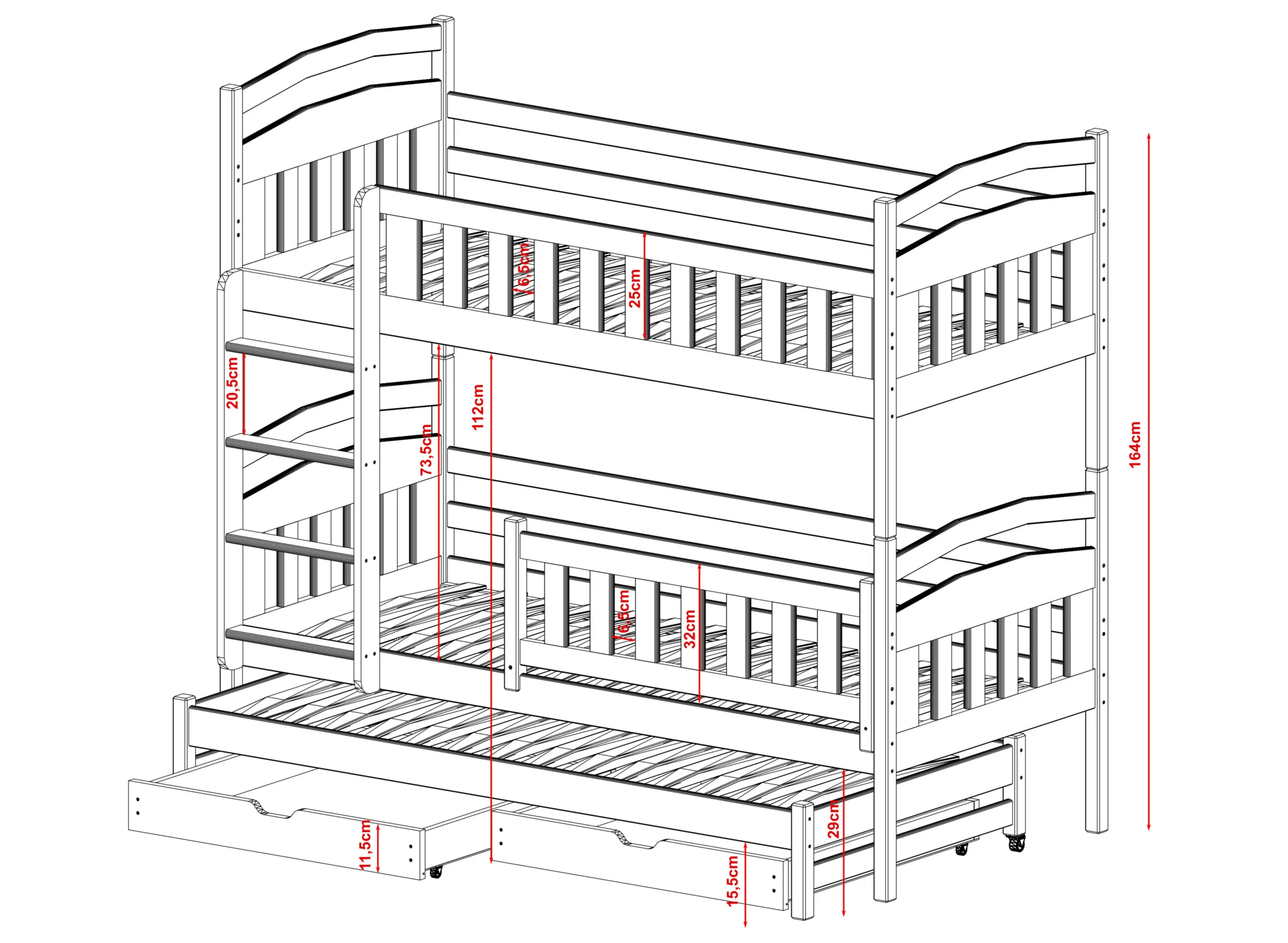 blanka 4 BLANKA Κουκέτα ΜΑΣΙΦ για 3 Άτομα - Image 8